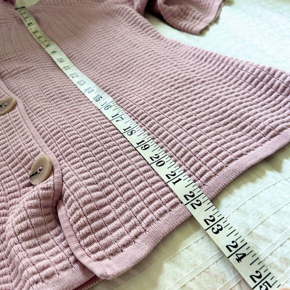 Dress Barn Women’s Size L Pink Sweater Chunky Button Cottage Coquette READ - Picture 8 of 16